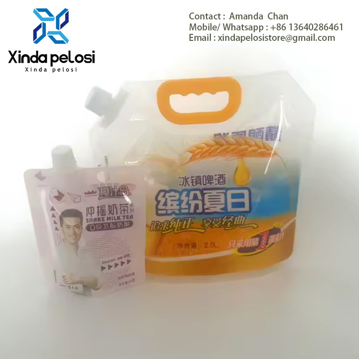 Custom Design Reusable Stand Up Pouch Spout For Beer Packaging