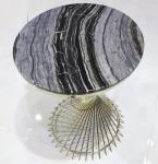 stone top Brass stainless steel metal side table/End table/coffee table/C table,