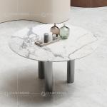 20mm Thick Sintered Stone Dining Table 180cm Silver Stainless Steel