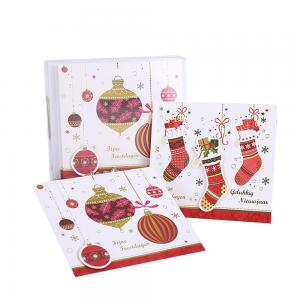 Wholesale Factory Directly Merry Christmas Greeting Card with Envelope Packed in PVC / PET Box from china suppliers