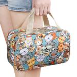 Flower Design Polyester Cosmetic Makeup Bag Set