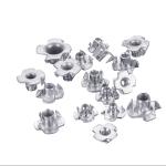 M5 M6 M8 Steel Zinc Plating 4 Claw Prong Furniture Tee Metal Nut ASTM B7 B7M