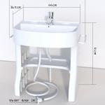 White/Pink Small Size Plastic Pedestal Sink For Children CPC Certificate