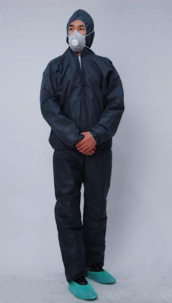 Disposable Protective Waterproof Hooded Coverall, non-woven protective coverall