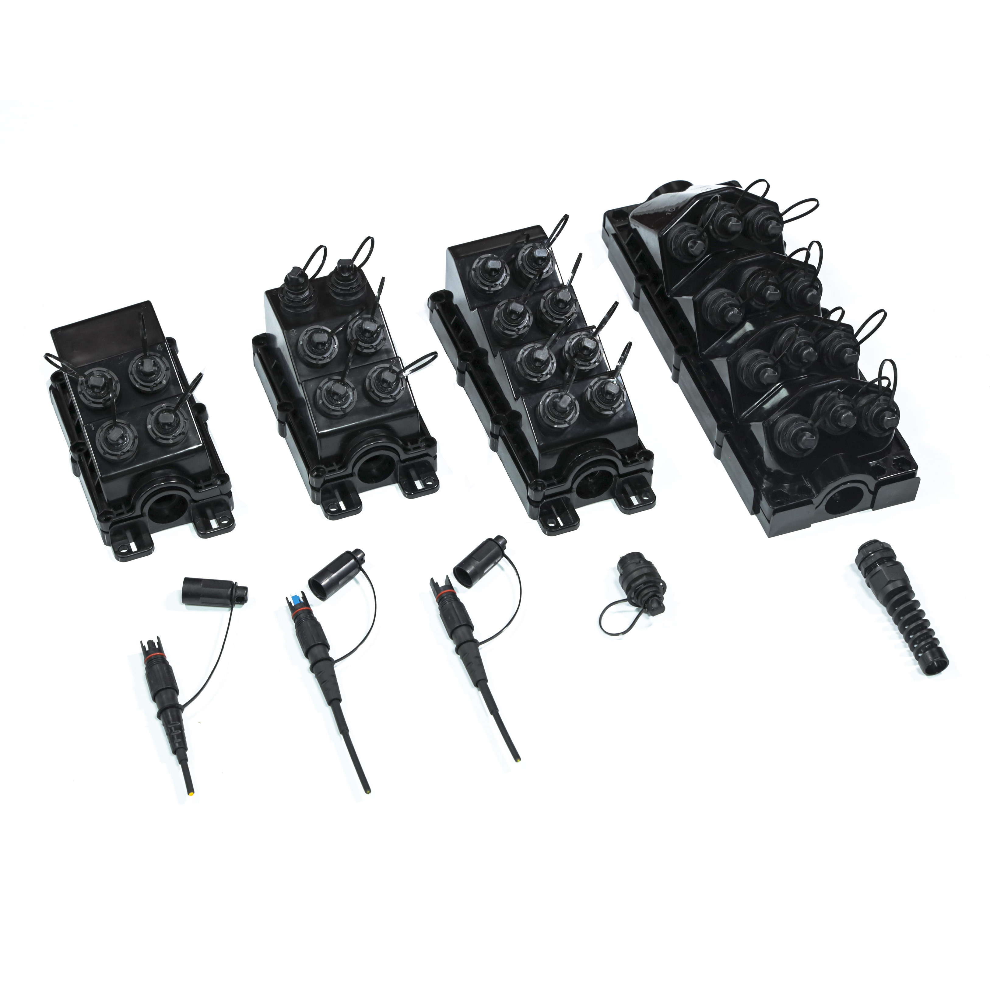 FTTx Fiber Optic Multiport Service Terminal MST 4/8/12 Ports With Optitap Cable