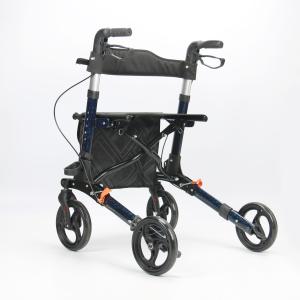 Wholesale Foldable Aluminum Shopping Walker Walking Aid With Bag Crutch Place Holder Wire Brake Handle from china suppliers