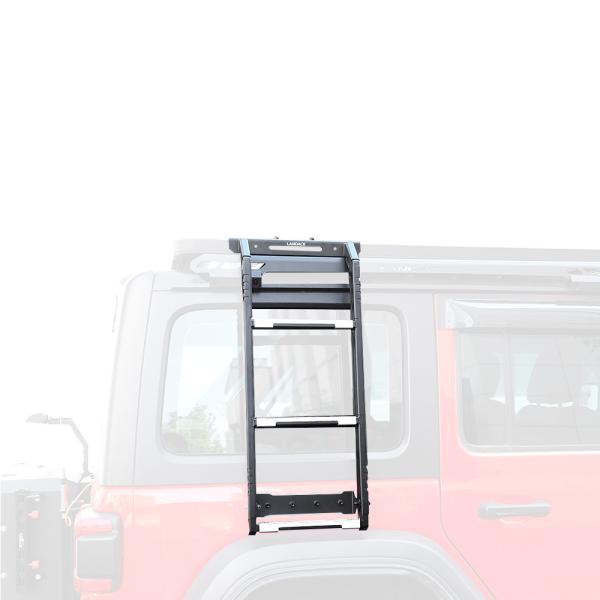 Roof Rack Mounting Black Stainless Steel 304 Side Ladder for Jeep JL 4x4 Off