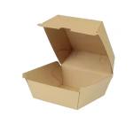 Kraft Paper Custom Foldable Eco-Friendly Burger Box for Fast Food Takeaway