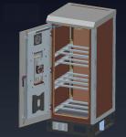 Heat Insulation PEF Battery Storage Cabinet Outdoor Rack Enclosure 3 Shelves