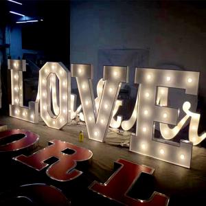 Wholesale Led Bulb 3ft 4ft Marquee Letter Sign Wedding Love Letters from china suppliers