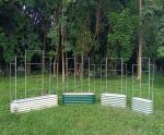 6.5ft*6ft Cucumber Metal Trellis For Raised Bed Metal Garden Trellis Ivory White