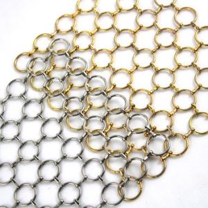 Wholesale Gold Ring Mesh Decorative Metal Screen As Curtain Wall And Room Divider from china suppliers