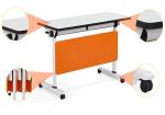 Ebunge Sliding Office Desks Training Table Foldable Conference Tables