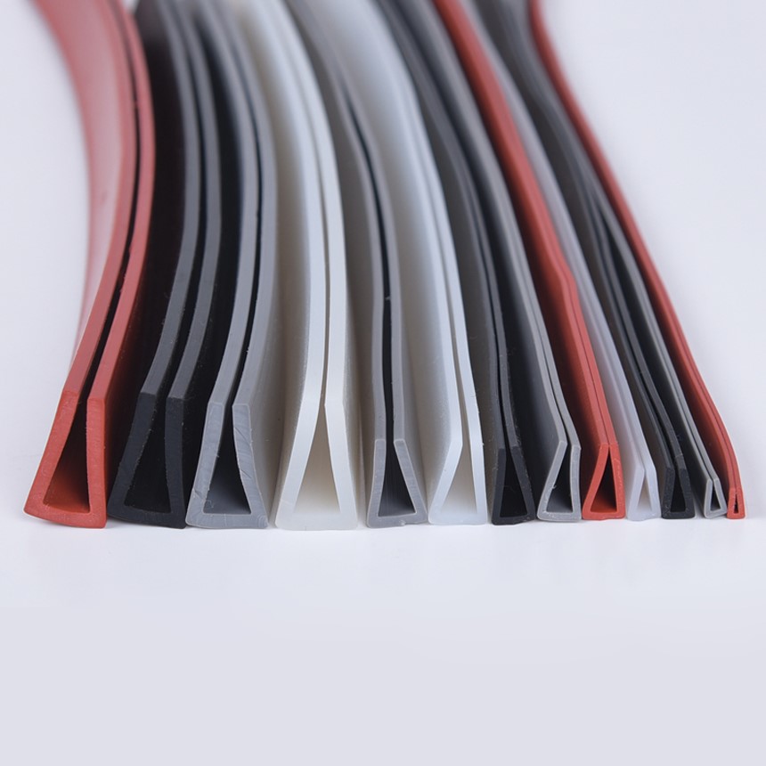 Flexible Rubber Edge Trims for Glass or Metal Sheets U Profile EPDM or PVC Extrusion