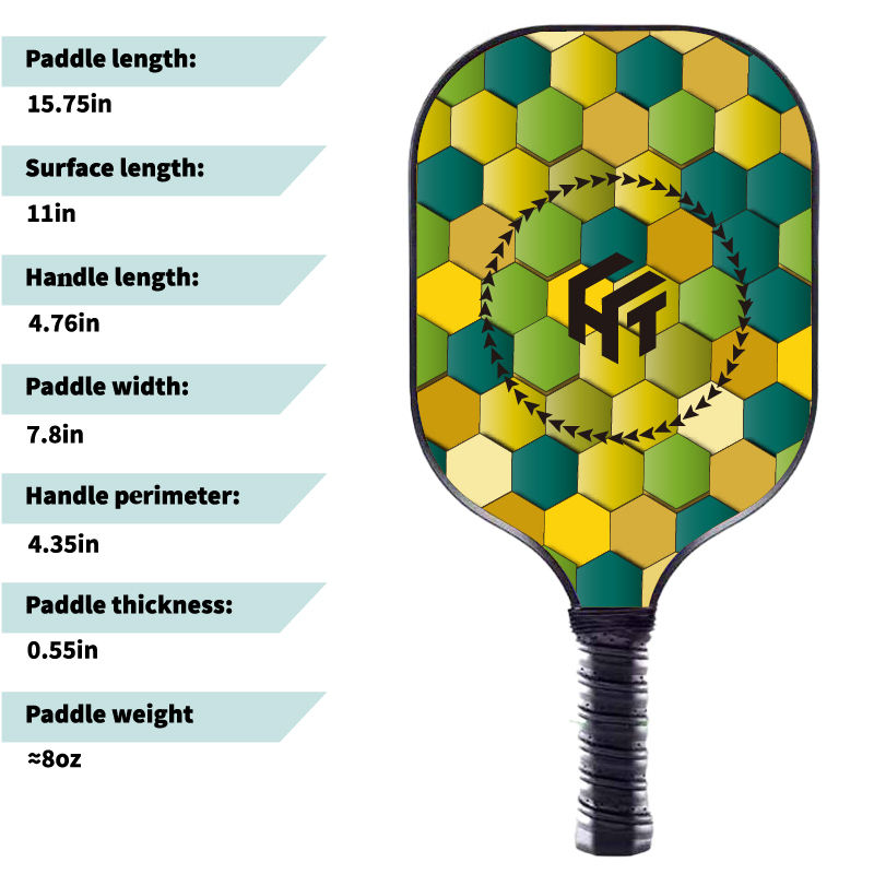 Thickened PP Honeycomb Core Personalized Pickleball Racquet With End