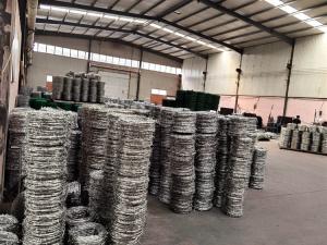 Wholesale Low Carbon Steel 12 Gauge Barbed Wire Security Fence / Coiled Barbed Wire from china suppliers