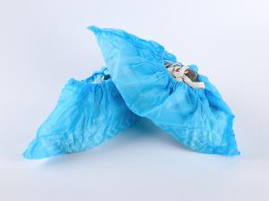 Wholesale Non Woven PE Shoe Cover Plastic Blue Cleanroom Medical Disposable Shoe Cover from china suppliers