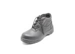 Middle Cut PU Sole Safety Shoes , Black Pu Outsole Steel Toe Cap Safety Shoes