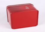 Red Square Metal Tins With Lid , Square Tea Storage Tins 90 × 90 × 65 MM
