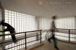 Architectural Cloudy Solid 50mm 8x8x4 Clear Glass Wall Brick