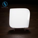 White Porcelain Plates Square Salad Pasta Plate Ceramic 8 Inch