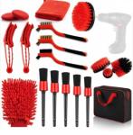 19Pcs Car Detailing Brush Set PP For Cleaning Car Interior Exterior