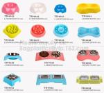 Chinese supplier wholesale cheap paw print rounded travel pet bowl food feeding
