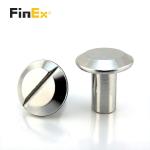 Custom Slotted Silver Color Male Female Flat Head Chicago Screw for Belt