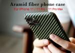 Yellow And Black Twill Matte iPhone 11 Aramid Case Carbon Fiber Phone Case