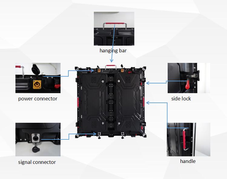 IP65 Ingress Level PH4.8 Outdoor Rental LED Display High Color Contrast