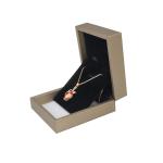 Paperboard Leather luxury necklace gift box Custom Packaging Box