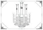 Grace Straight Tube Bong Clear Glass Water Pipe Double Honeycomb Perc Hookah