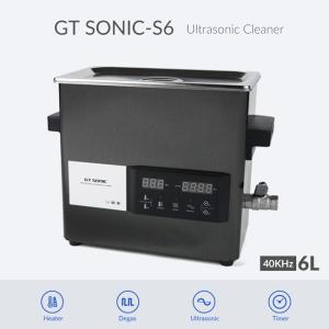 Wholesale GT SONIC S6 Heated 6L Ultrasonic Cleaner 40kHz Mirror Stainless Steel Smart Touch Panel from china suppliers