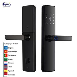 Buy cheap Smart Home Door Lock Zinc Alloy S819 Fingerprint Door Lock 8 Language Tuya Door from wholesalers