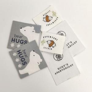 Wholesale Name Custom Embroidered Clothing Baby Labels Cotton Tape Printed Custom Woven Logo Labels from china suppliers