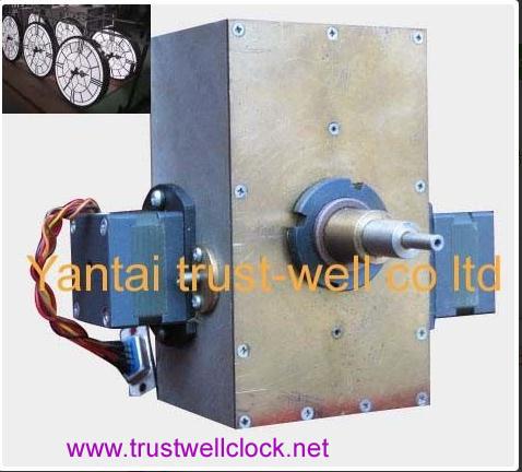 double side clock,movement mechanism motor for double side clock,city street