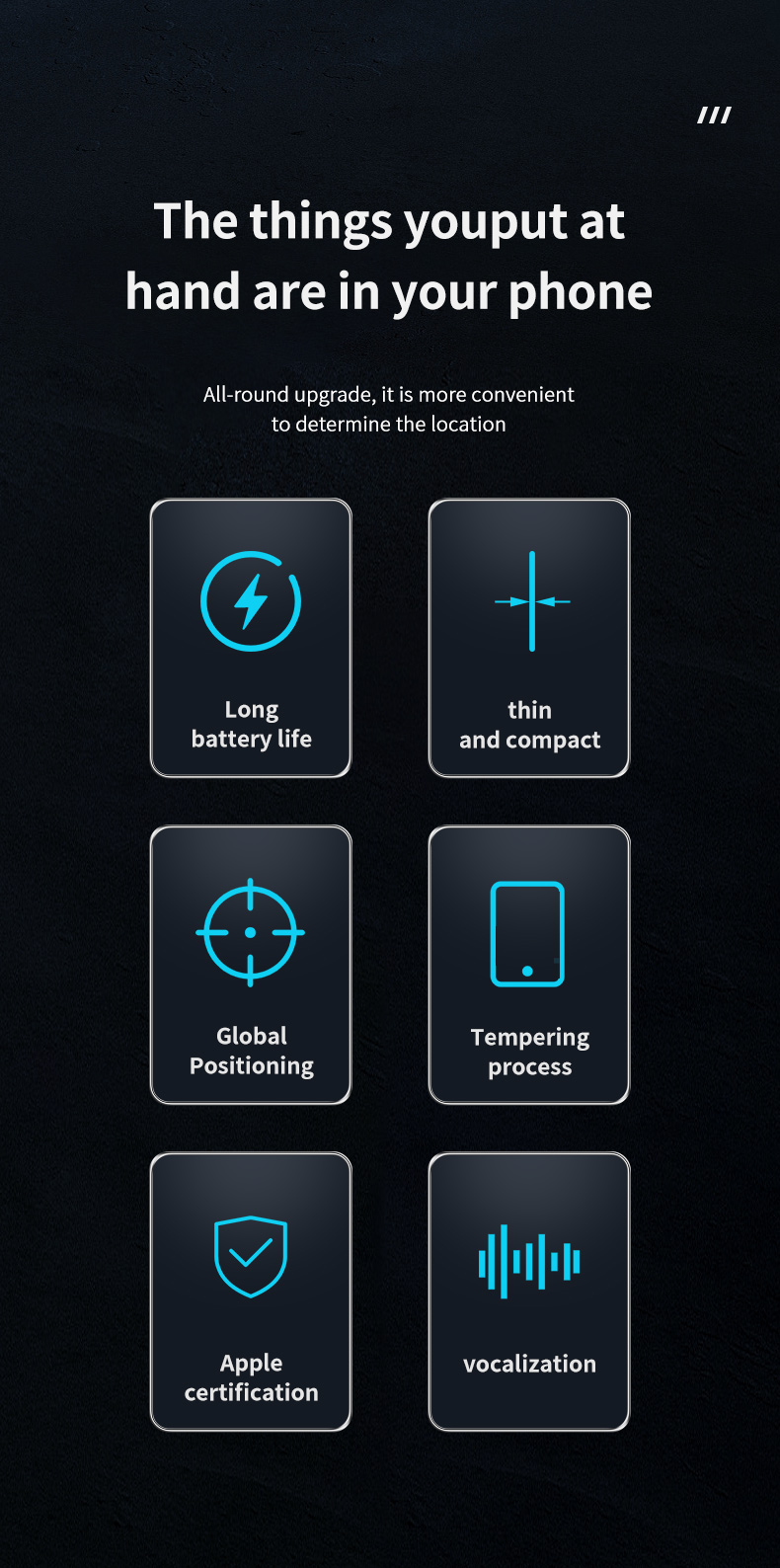 IP67 Waterproof Smart Magnet Wallet Tracker Card Finder For IPhone Cell Phone