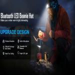 Motorcycle Riding Bluetooth Hat Camera 2LED Lights 100° Point Of View To