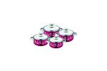 2020 hot sales 4pcs colorful cookware set & red ,blue 16cm -22cm color&flower