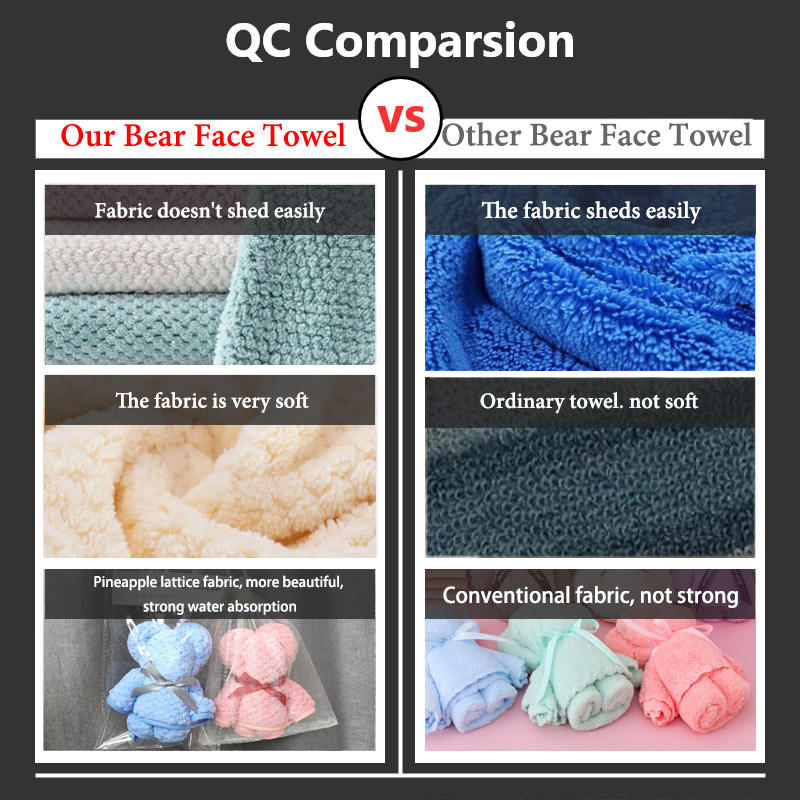 Best Gift Private Label Cute Bear Shower Microfiber Soft Gift Sets Face Towels 35*75cm
