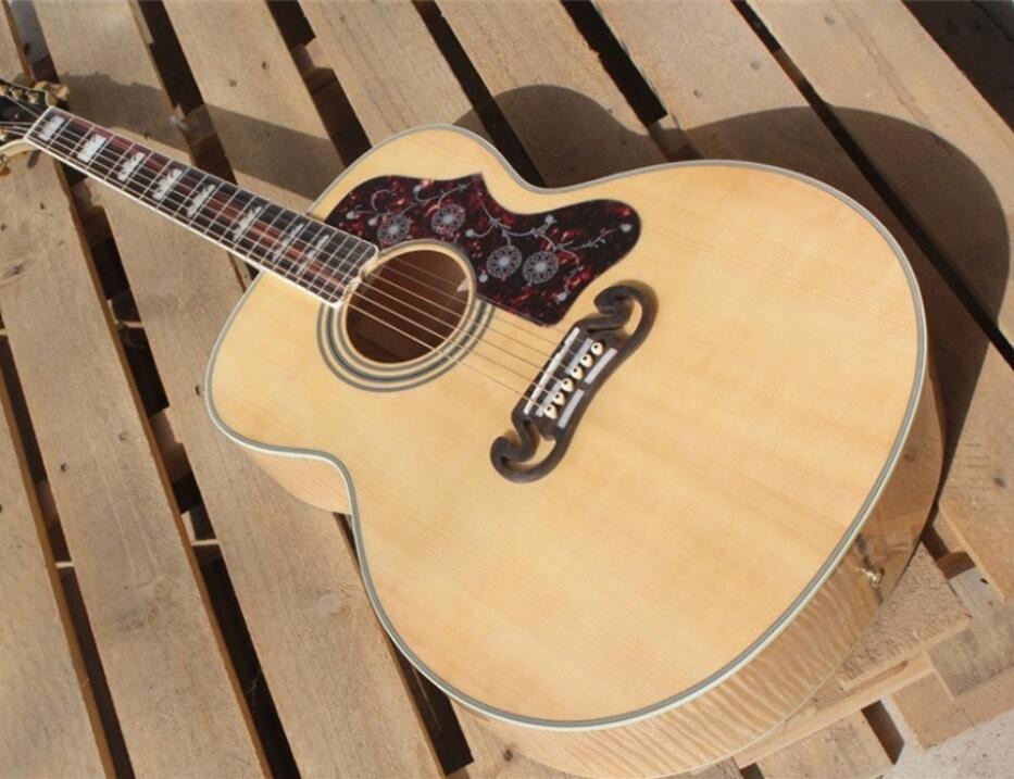 2018 New Chibson G200 acoustic guitar flame maple natrual GB G200 electric acoustic guitar