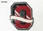 Letter Q Chenille Embroidery Patches Polyester Material Heat - Cut