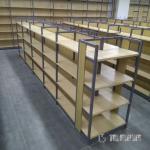 Wooden Grocery Gondola Shelving Multi Layers Cold Rolled Steel Material economic