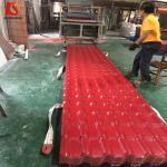 Brick Red Long Span Plastic Corrugated Shingle Roof Sheet ASA Coated PVC Spanish