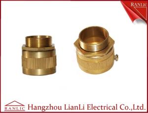 Wholesale 20mm 25mm Brass Flexible Conduit Adaptor With Screw Nickle Plated , ISO9001 listed from china suppliers