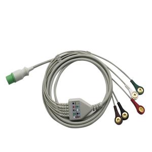Wholesale Class II MEK Direct Connect 3/5 Leads 6 Pin Ecg Cable TPU Jacket Snap from china suppliers