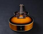 Customized 43 Inch jumbo size solid wood acoustic guitar flamed maple back side