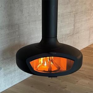 Wholesale 800mm Carbon Steel Real Fire Hanging Fireplace Indoor Decor Wood Burning Stove from china suppliers
