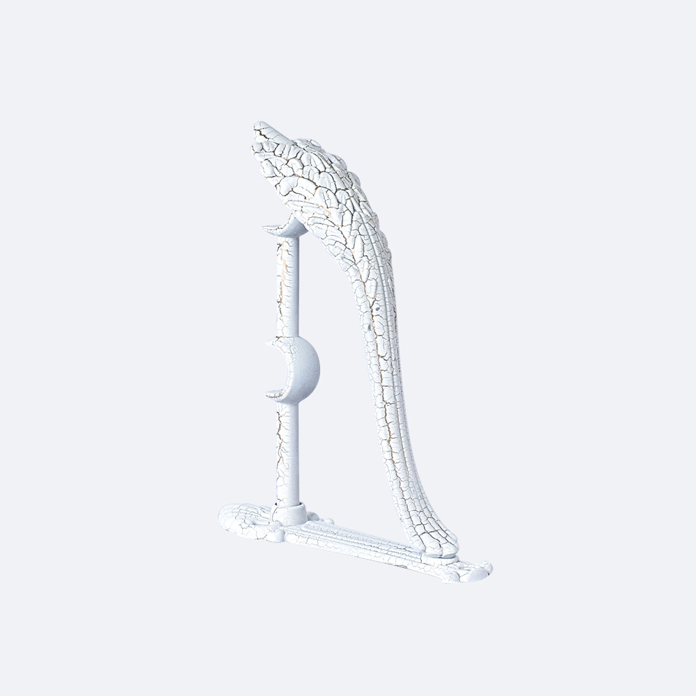 Custom Curtain Rod Set Single Bracket Four Leaf Flower Curtain Rod Finials