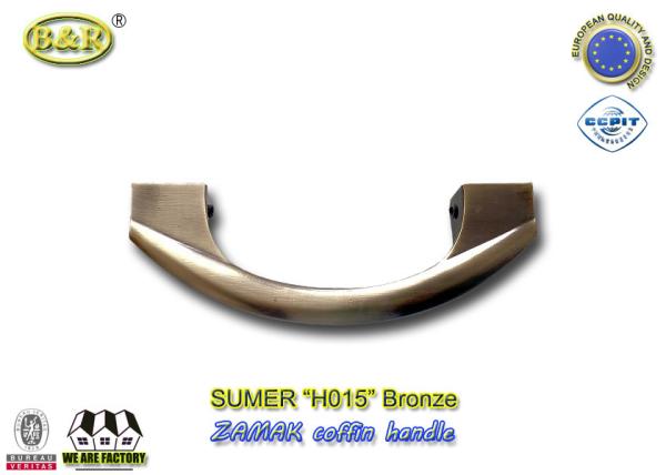 17.5*6.5cm size polished and plated z Zamak Metal Coffin Handles H015 Italy